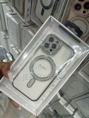 iPhone 12 Pro Silver Glitter-Encrusted Cover