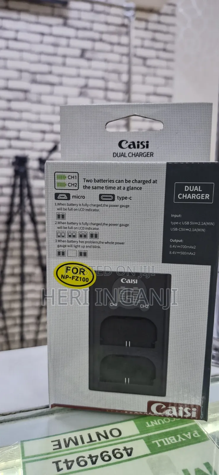Caisi Fz100 Dual Charger