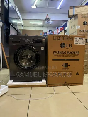 Lg 8kg Front Load Washing Machine Full Automatic - Black