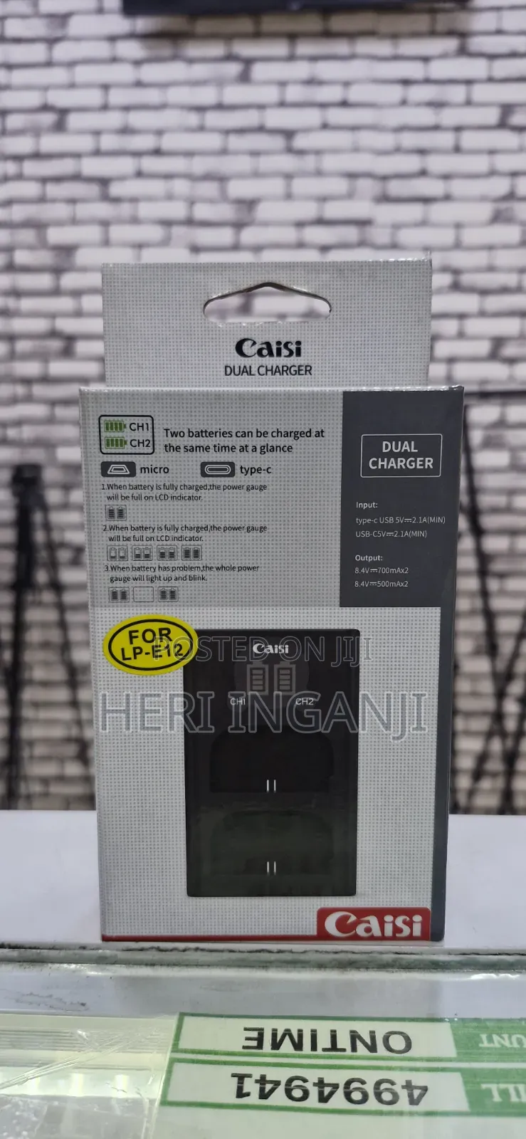 Caisi Lp-E12 Dual Charger