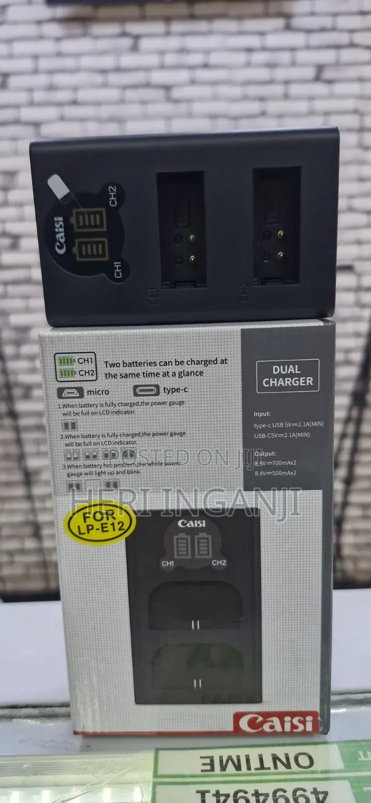 Caisi Lp-E12 Dual Charger