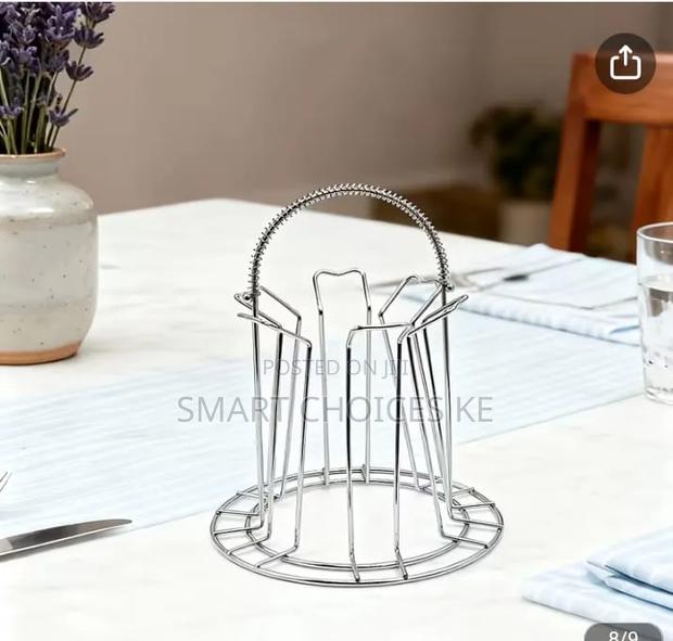 Premium Stainless Steel Glass Rack - thumbnail 2