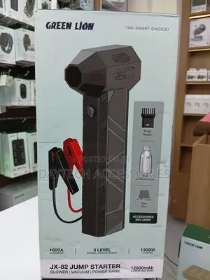 Green Lion Jx-82 Jump Starter - Blower, Vacuum, Power Bank 12000mah.