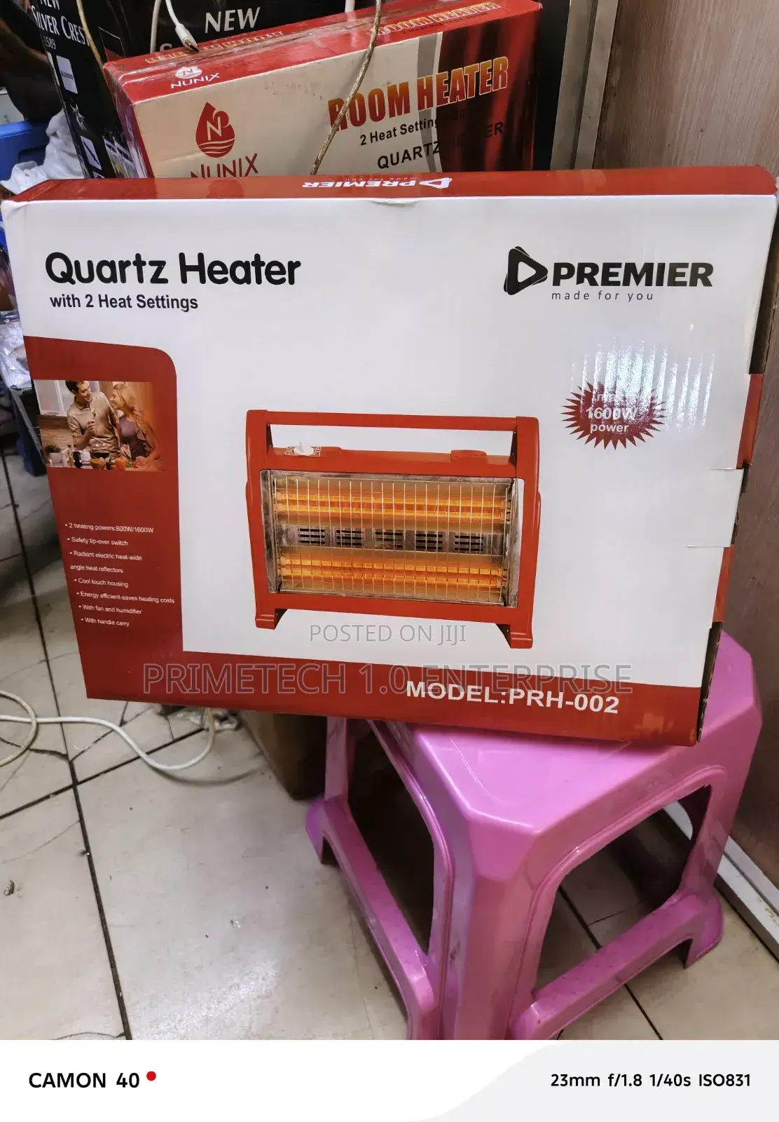 Premier Quartz Room Heater-Red