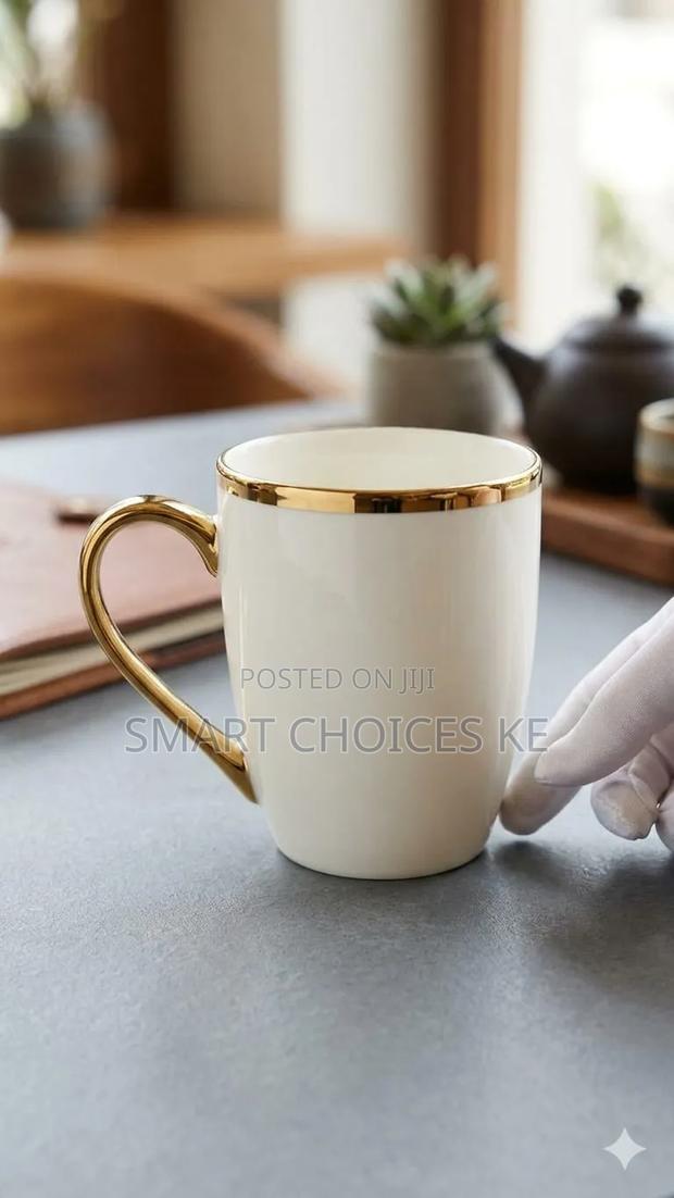 Gold Ring Ceramic Cup
