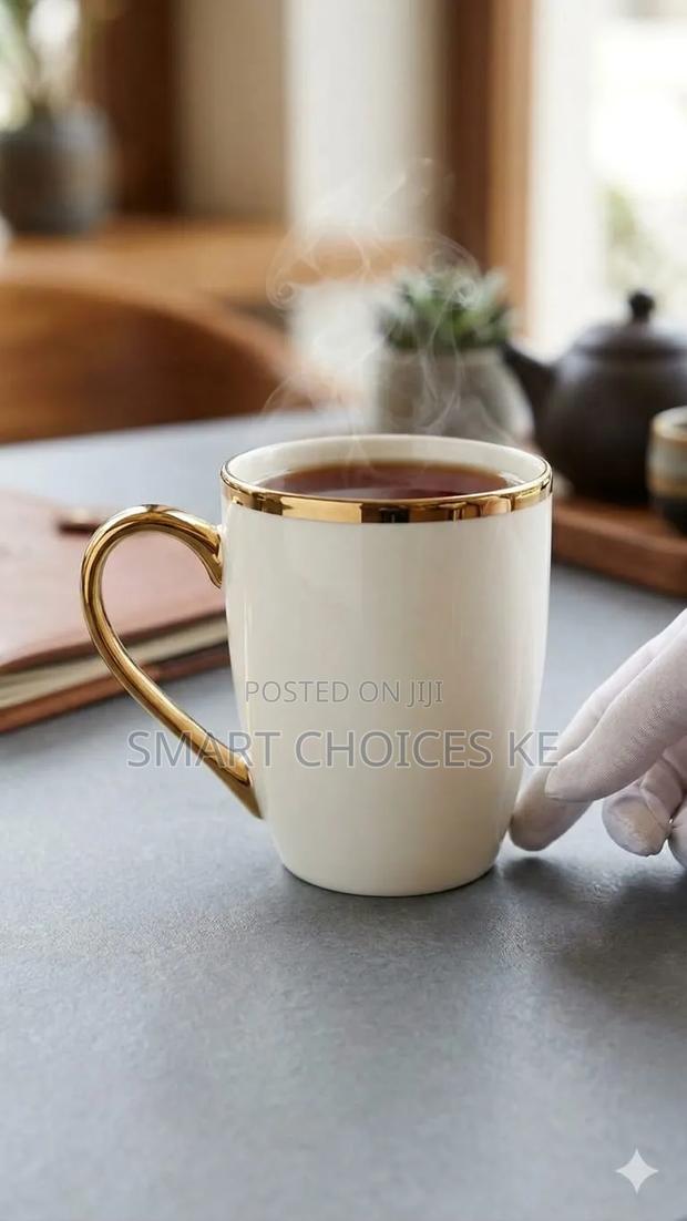 Gold Ring Ceramic Cup - thumbnail 2