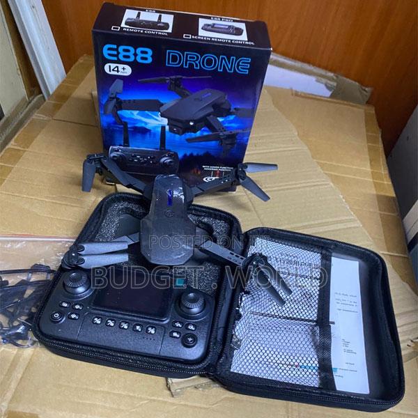 E88 Pro Hd Aerial Drone With Foldable Design Display Controller