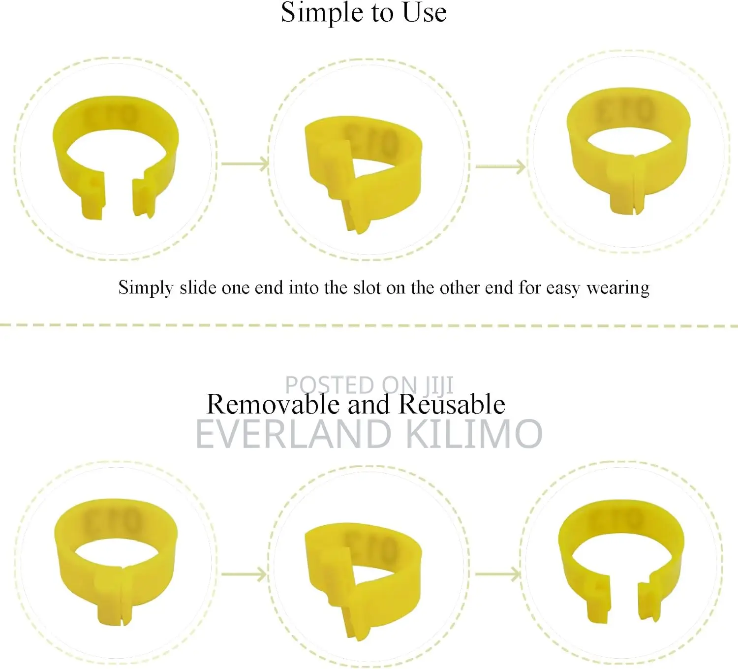 Yellow Chicken Leg Bands
