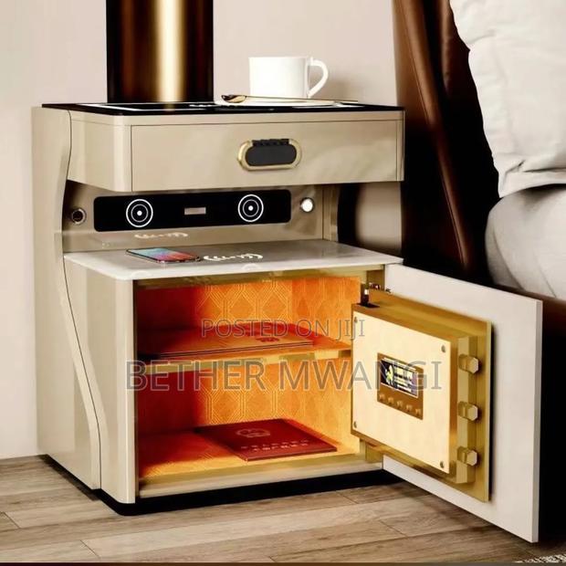Smart Bed Side Table With Wireless Charging+Bluetooth Speakers+A Safe - thumbnail 5