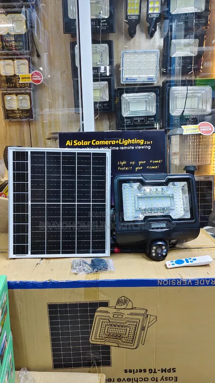 *600watts Solar Floodlight With 4g PTZ Camera*