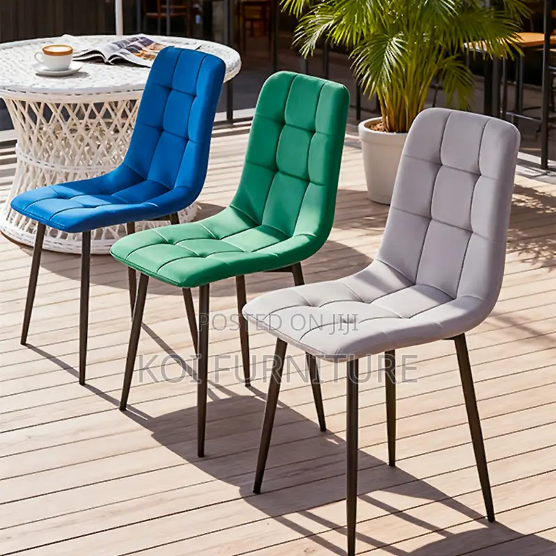 Dining Chairs; Leather Armless Outdoot and Dining Chairs