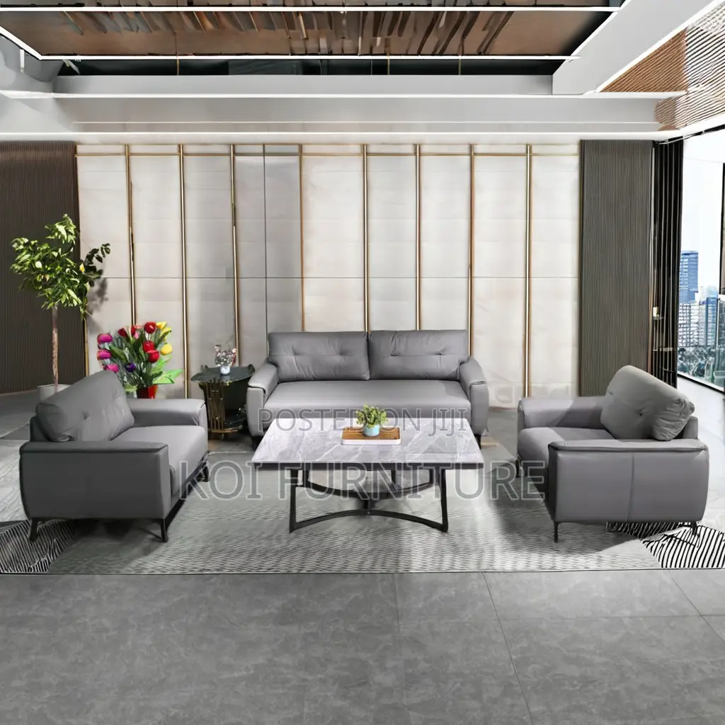 Office Sofa; Five Seaters Executive Modern Style Office Sofa Set