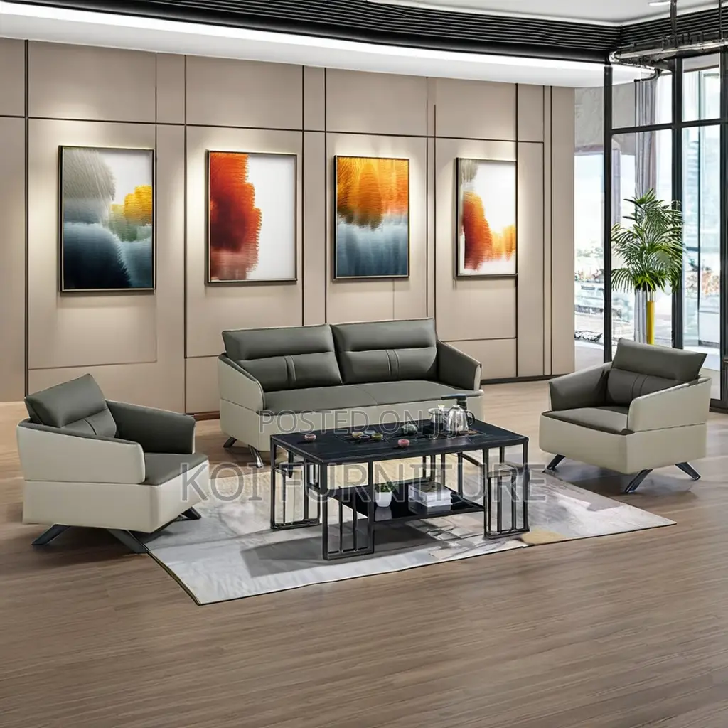 Office Sofa; Five Seaters Executive Modern Style Office Sofa Set