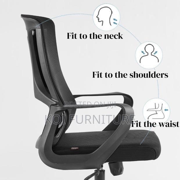 Office Chairs; Ergonomic Adjustable Fabric Mesh Office Chairs - thumbnail 4