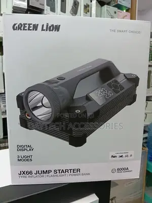This Is a Green Lion Jx66 24000mah Jump Starter and Tire Inflator.