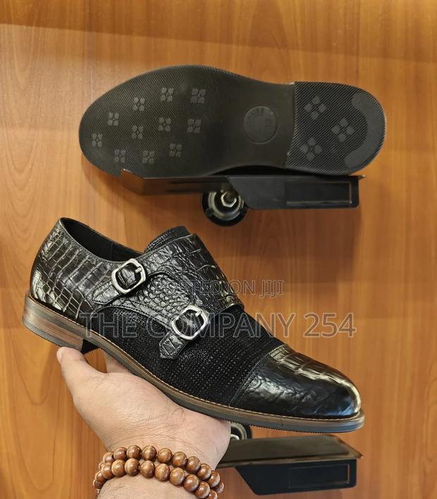Quality Leather Sued Men Double Monks Official Casual Shoes