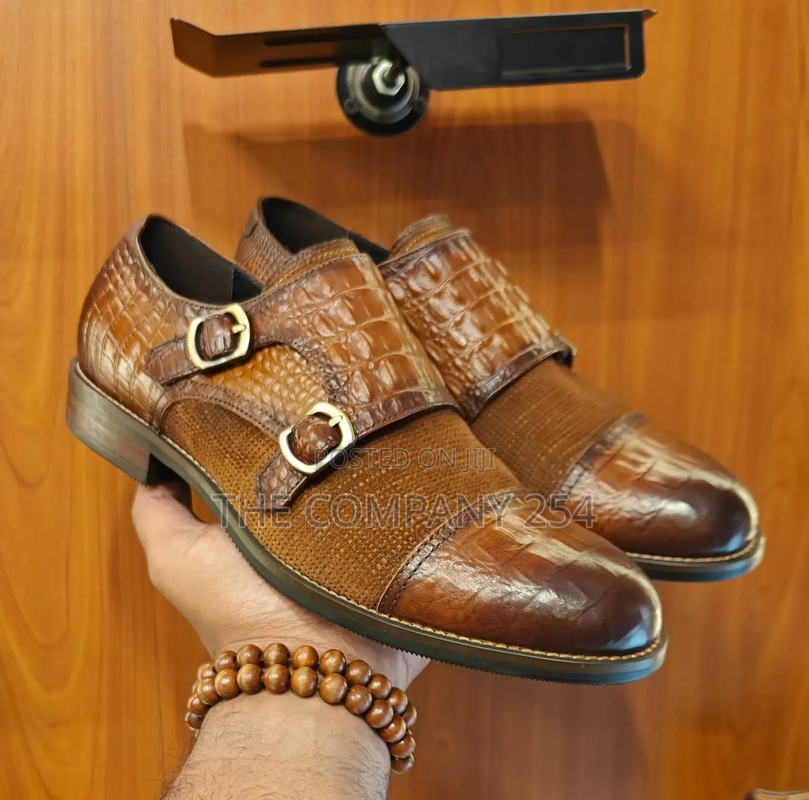 Quality Leather Sued Men Double Monks Official Casual Shoes