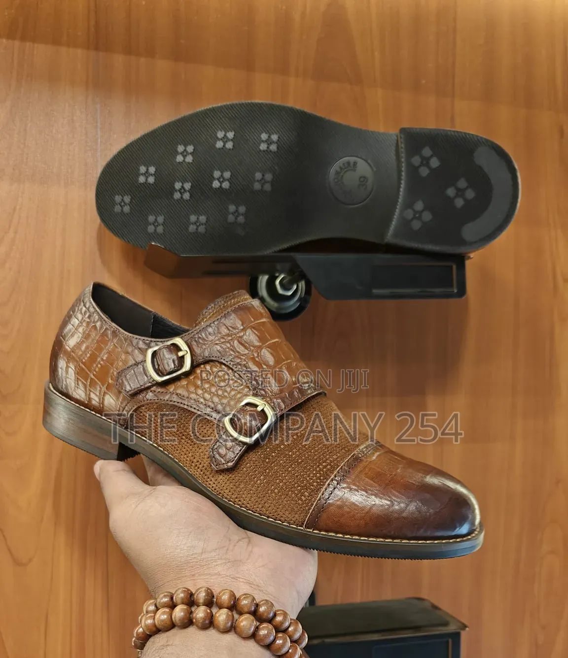 Quality Leather Sued Men Double Monks Official Casual Shoes