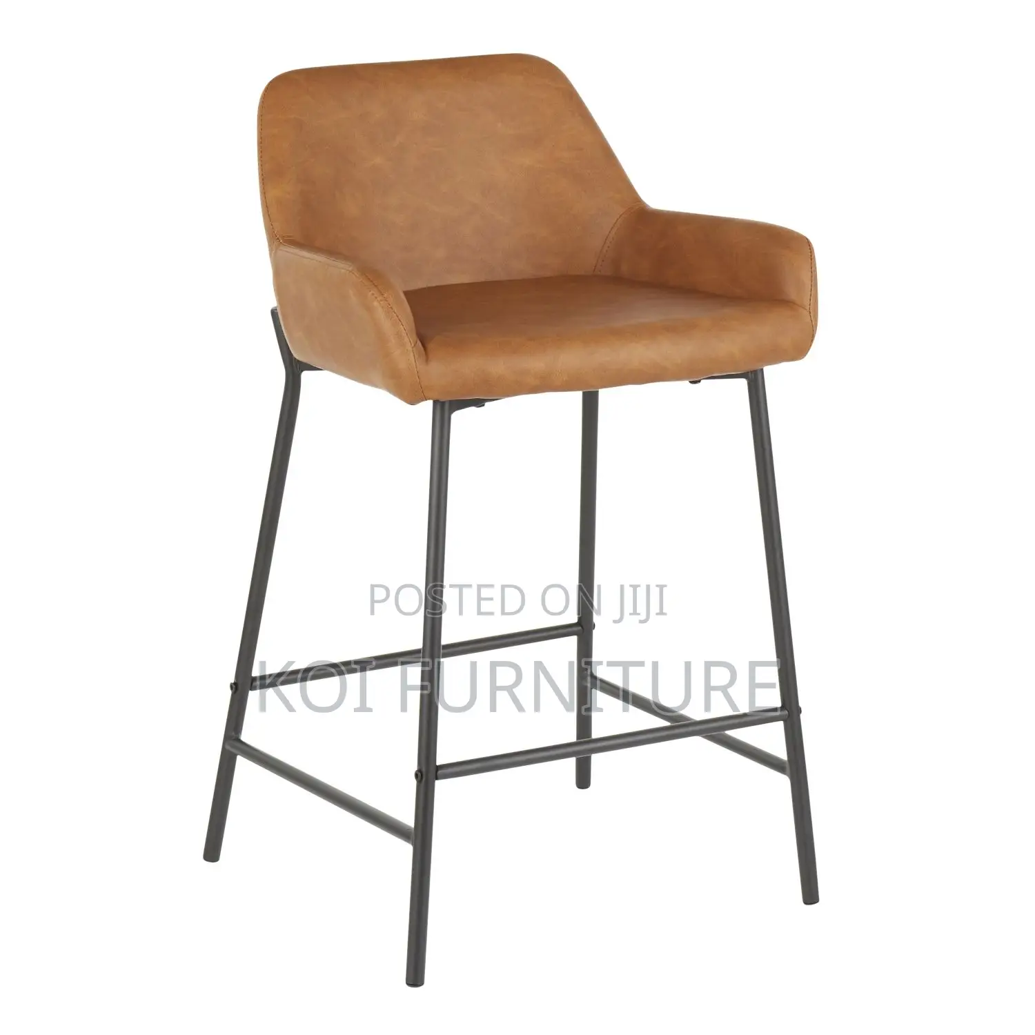 Barstools; Leather Home Kitchen Non Swivel Barstols