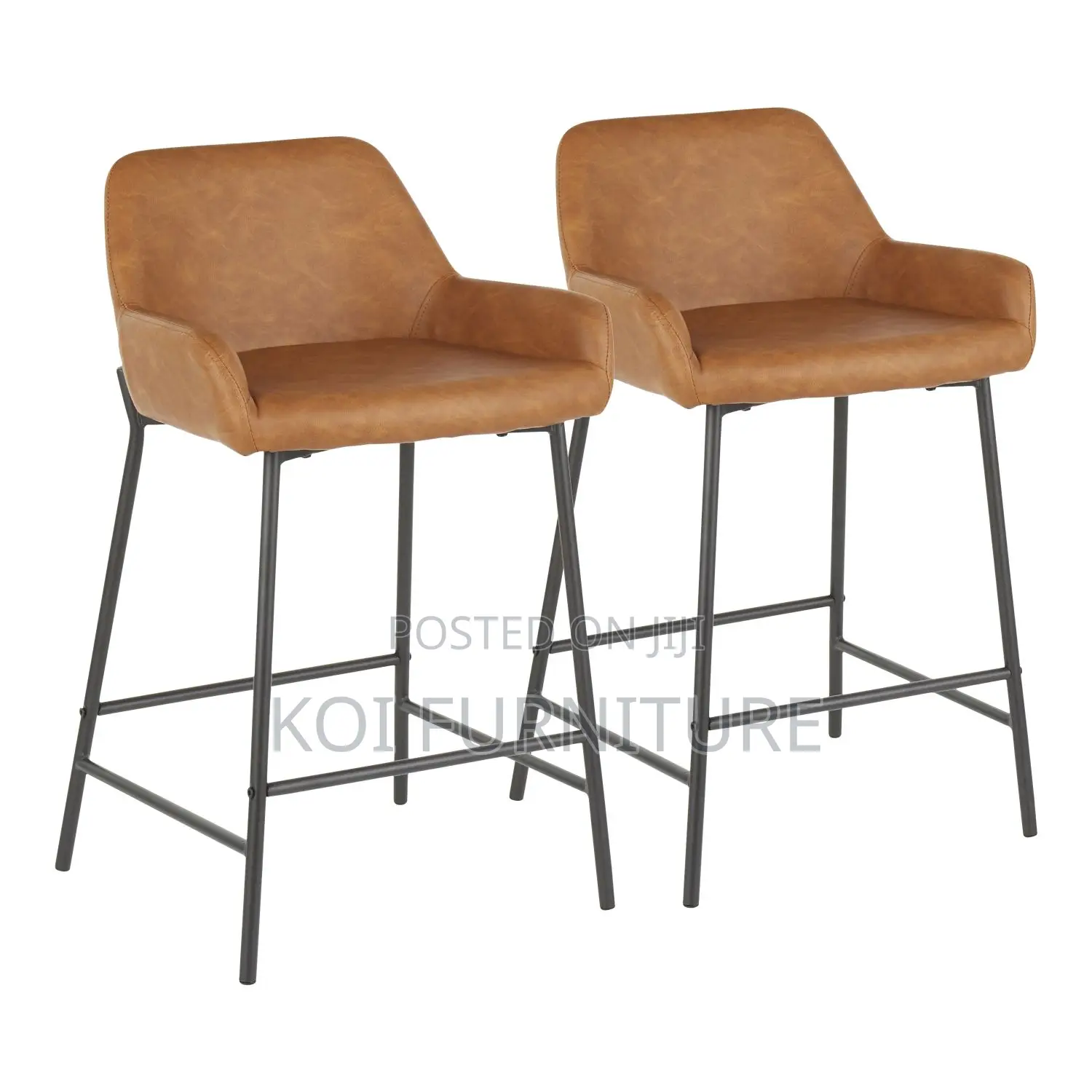 Barstools; Leather Home Kitchen Non Swivel Barstols