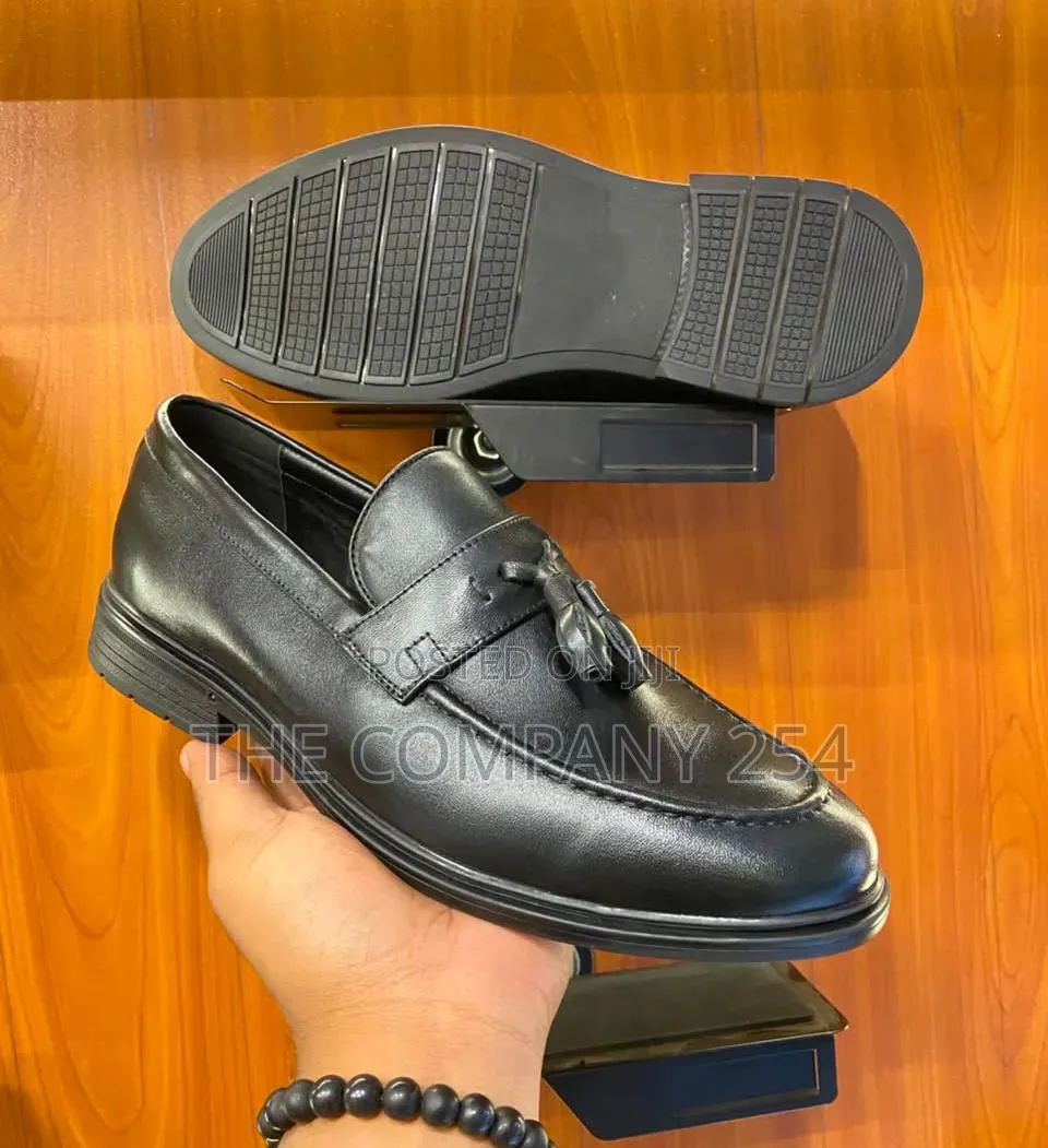 Quality Casual Leather Men Slip on Loafer Rubber Sole Men Shoes