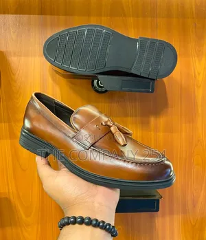 Quality Casual Leather Men Slip on Loafer Rubber Sole Men Shoes