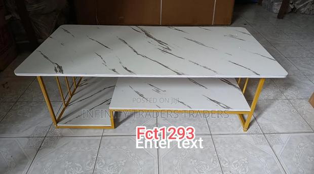 Executive White Marble Coffee Table