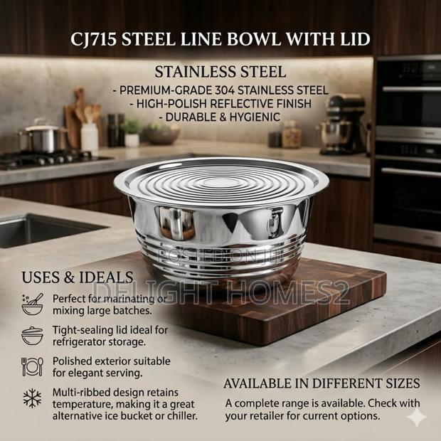 Steel Line Bowl With Lid_b - main view