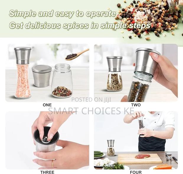 Pepper Grinder Glass and Steel Small - thumbnail 2