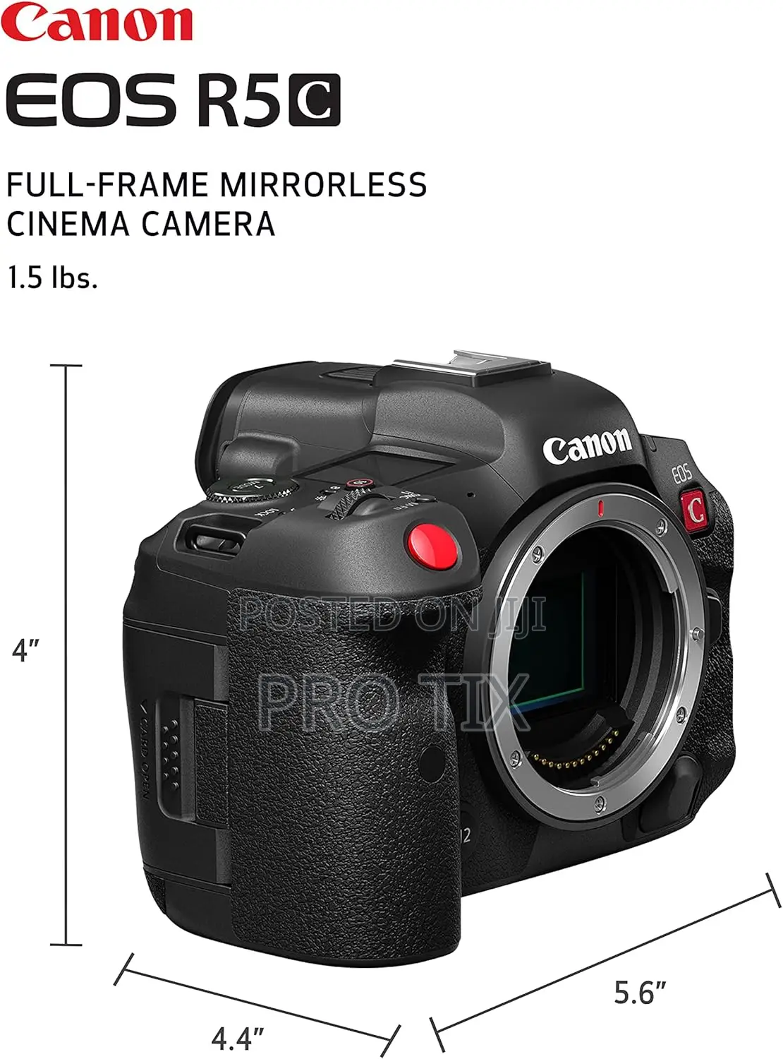 Canon Eos R5 C Cinema Camera Body 45mp 