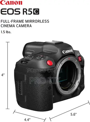Canon Eos R5 C Cinema Camera Body 45mp 