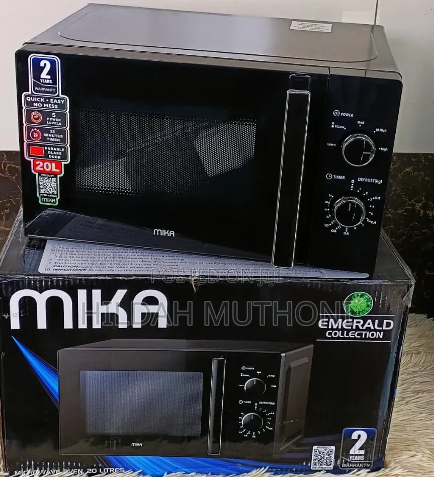 Black 20 Litres Mika Manual Microwave