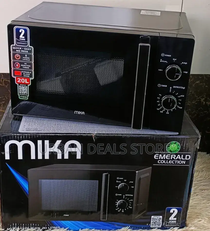 Black 20 Litres Mika Manual Microwave