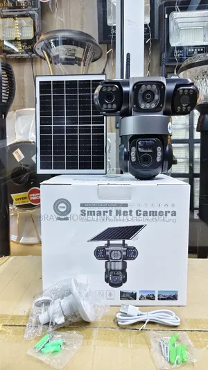 *Triple Lens 4g PTZ Solar CCTV Camera With Three Screens*