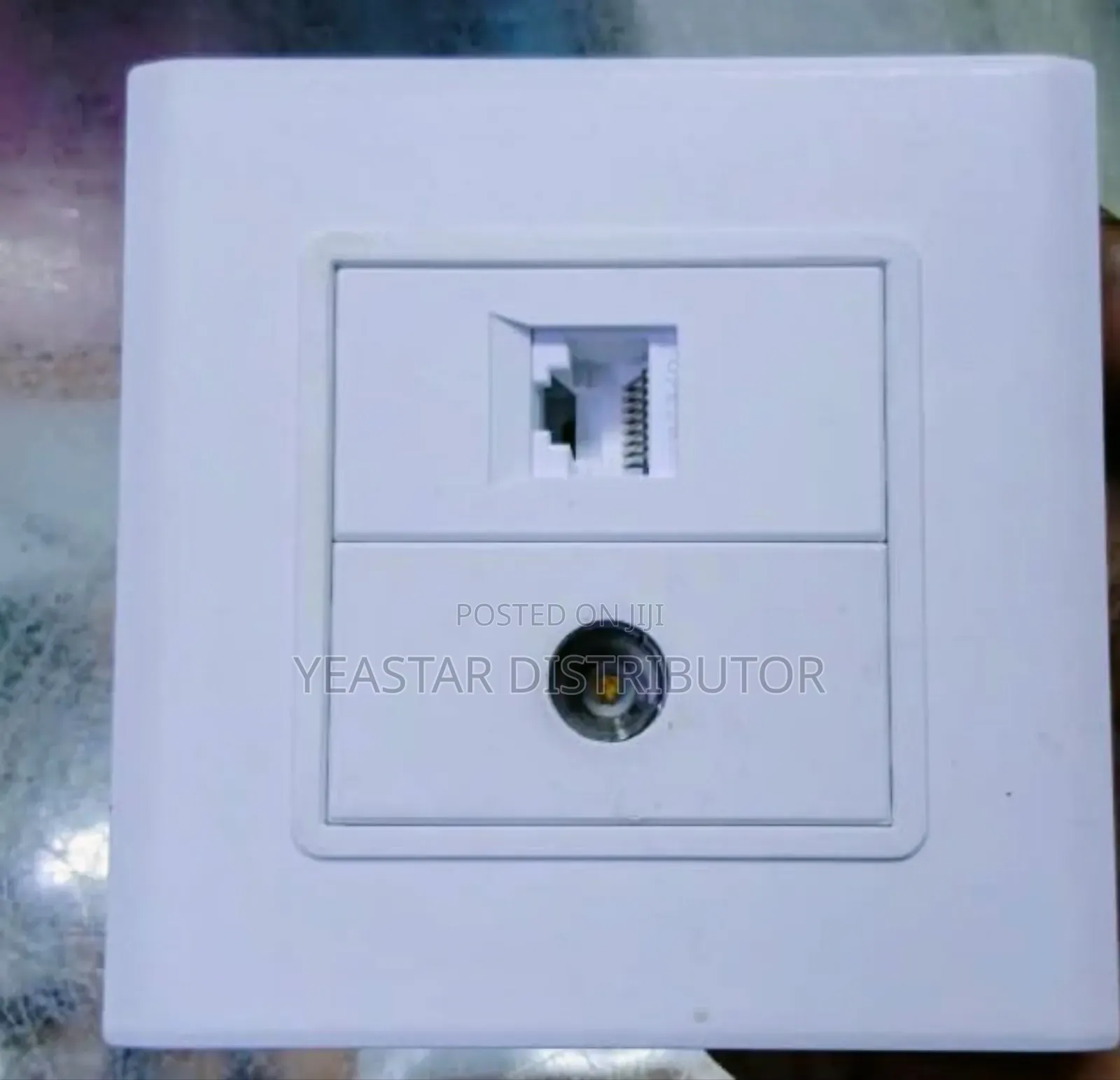 Single Faceplate With Rj 11 and Tv Connectors