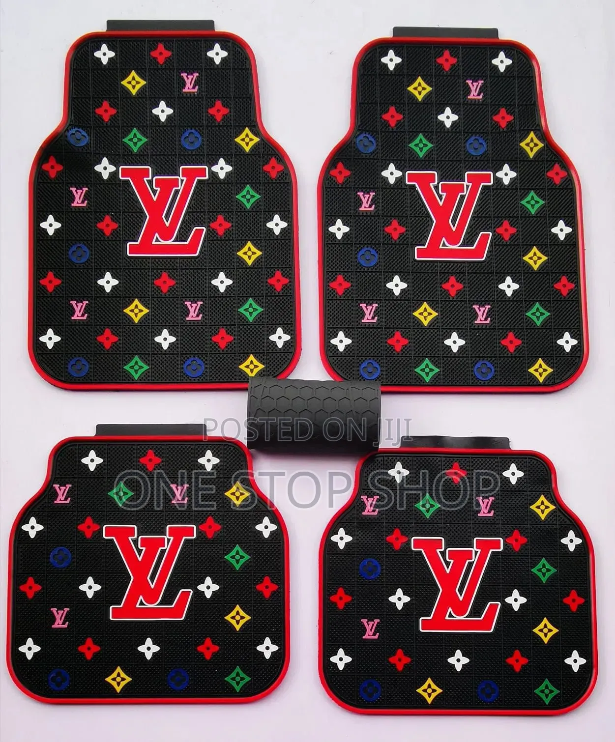 Heavy Duty Waterproof Louis Vuitton Multicolored Monogram Pattern Mats