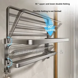 6 Piece Bathroom Wall Mounted Towel Rack