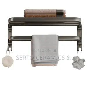 6 Piece Bathroom Wall Mounted Towel Rack