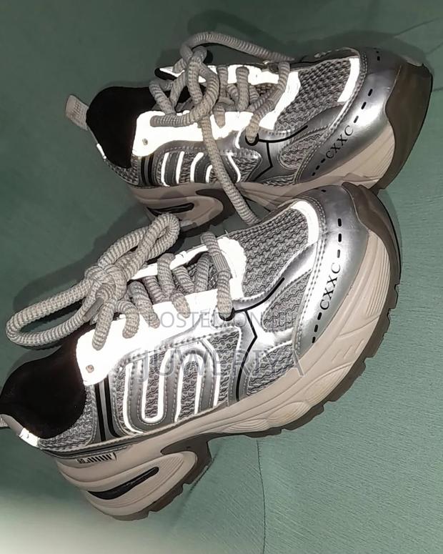 Silver Unisex Sneakers - main view