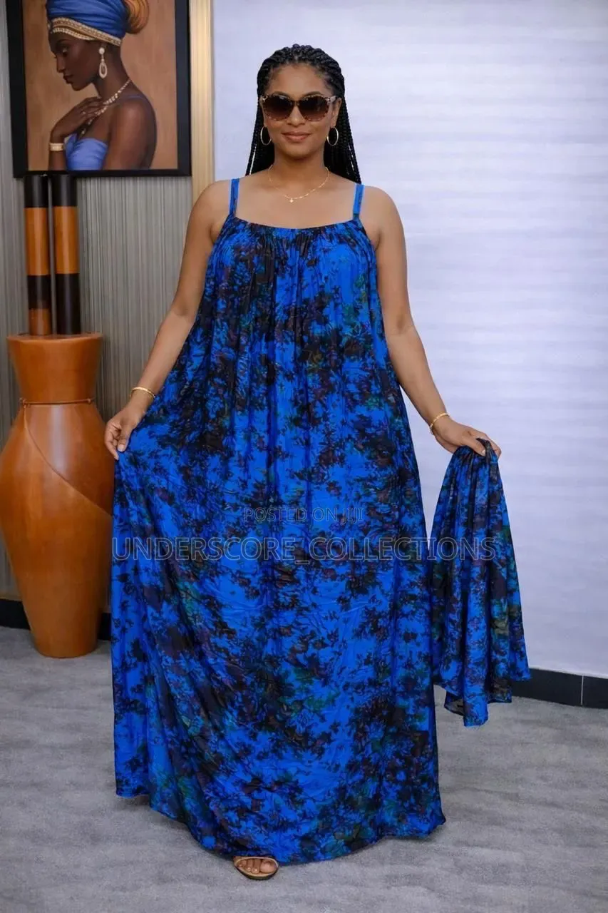 Ladies Maxi Free Size Cotton Dresses With Mtandio