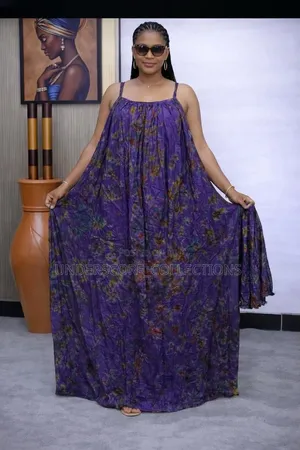 Ladies Maxi Free Size Cotton Dresses With Mtandio