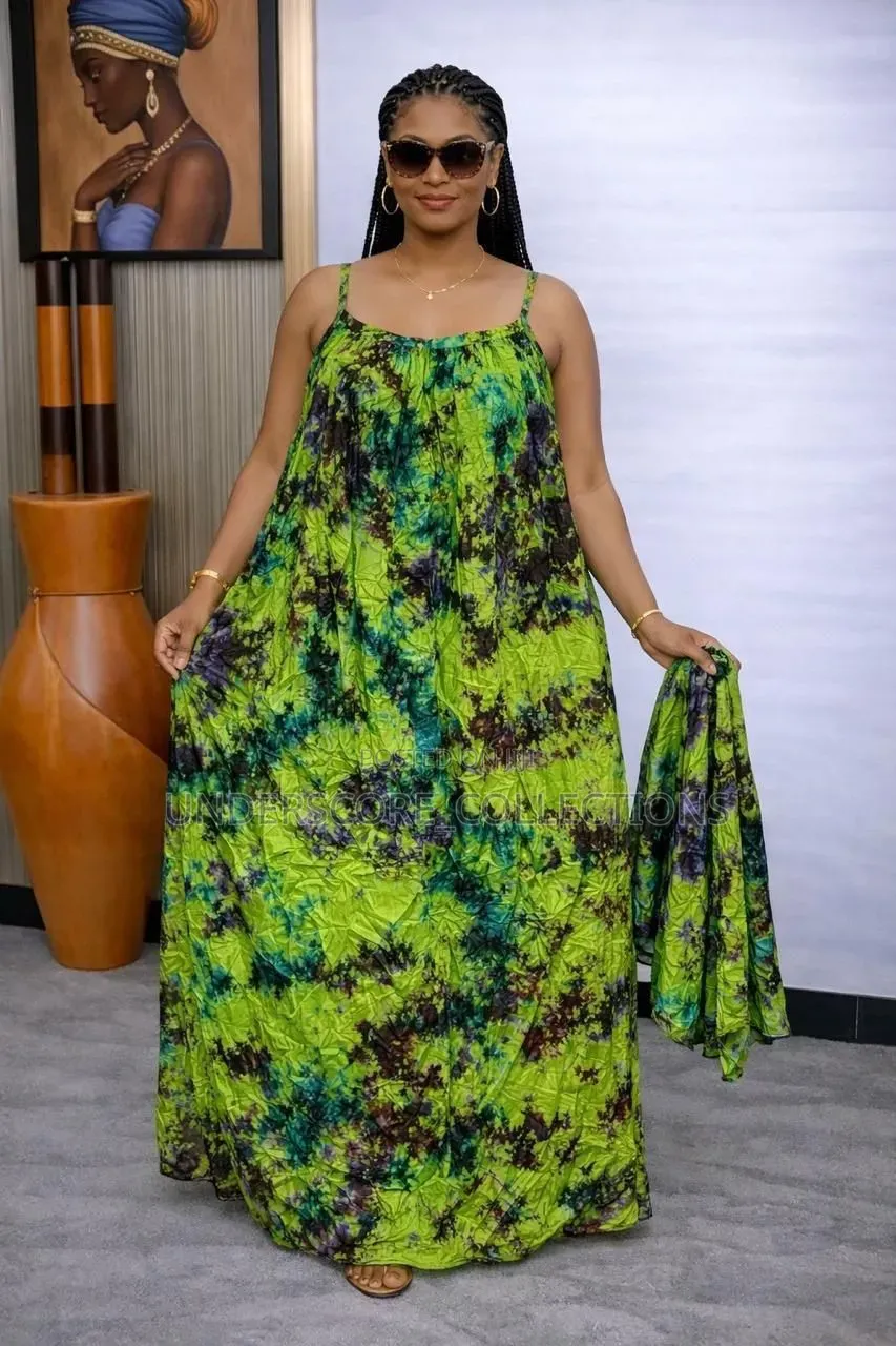 Ladies Maxi Free Size Cotton Dresses With Mtandio