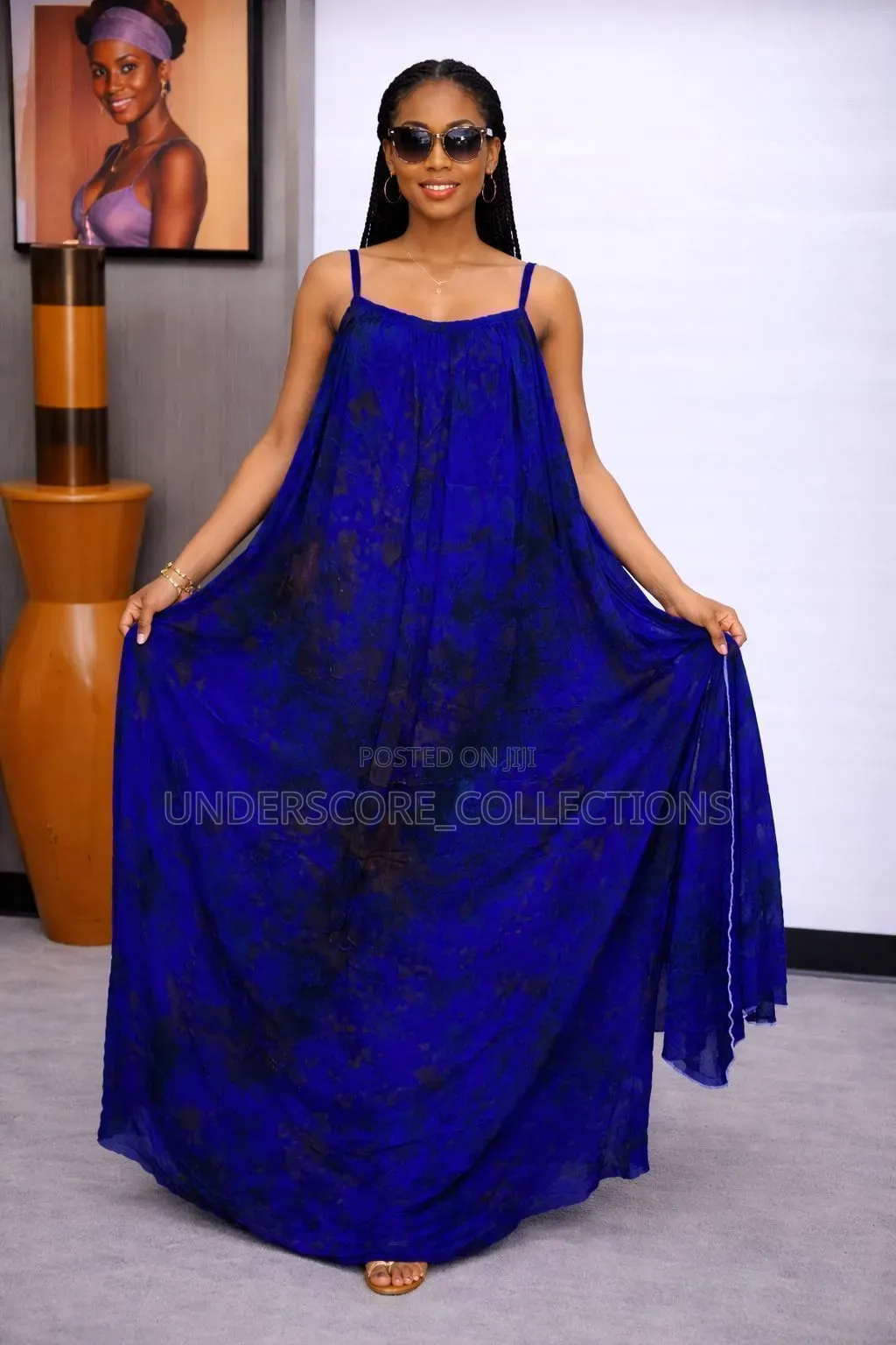 Ladies Maxi Free Size Cotton Dresses With Mtandio