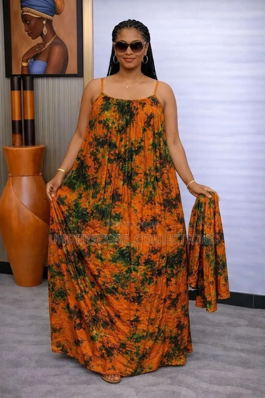 Ladies Maxi Free Size Cotton Dresses With Mtandio