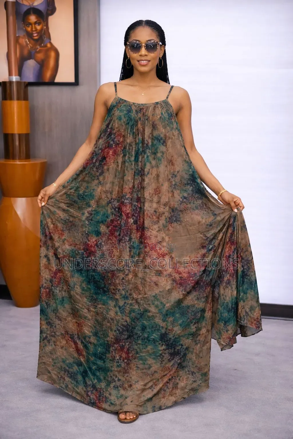 Ladies Maxi Free Size Cotton Dresses With Mtandio
