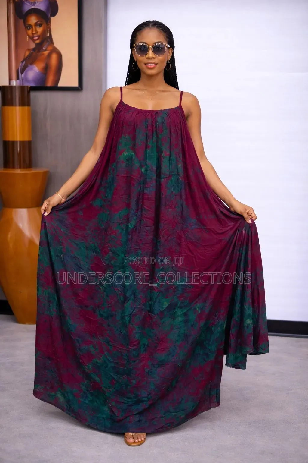 Ladies Maxi Free Size Cotton Dresses With Mtandio