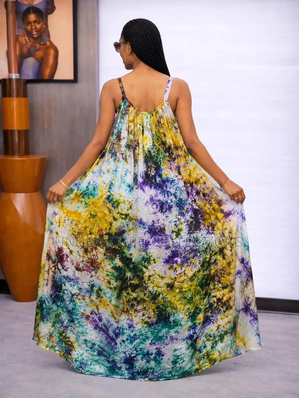 Ladies Maxi Free Size Cotton Dresses With Mtandio