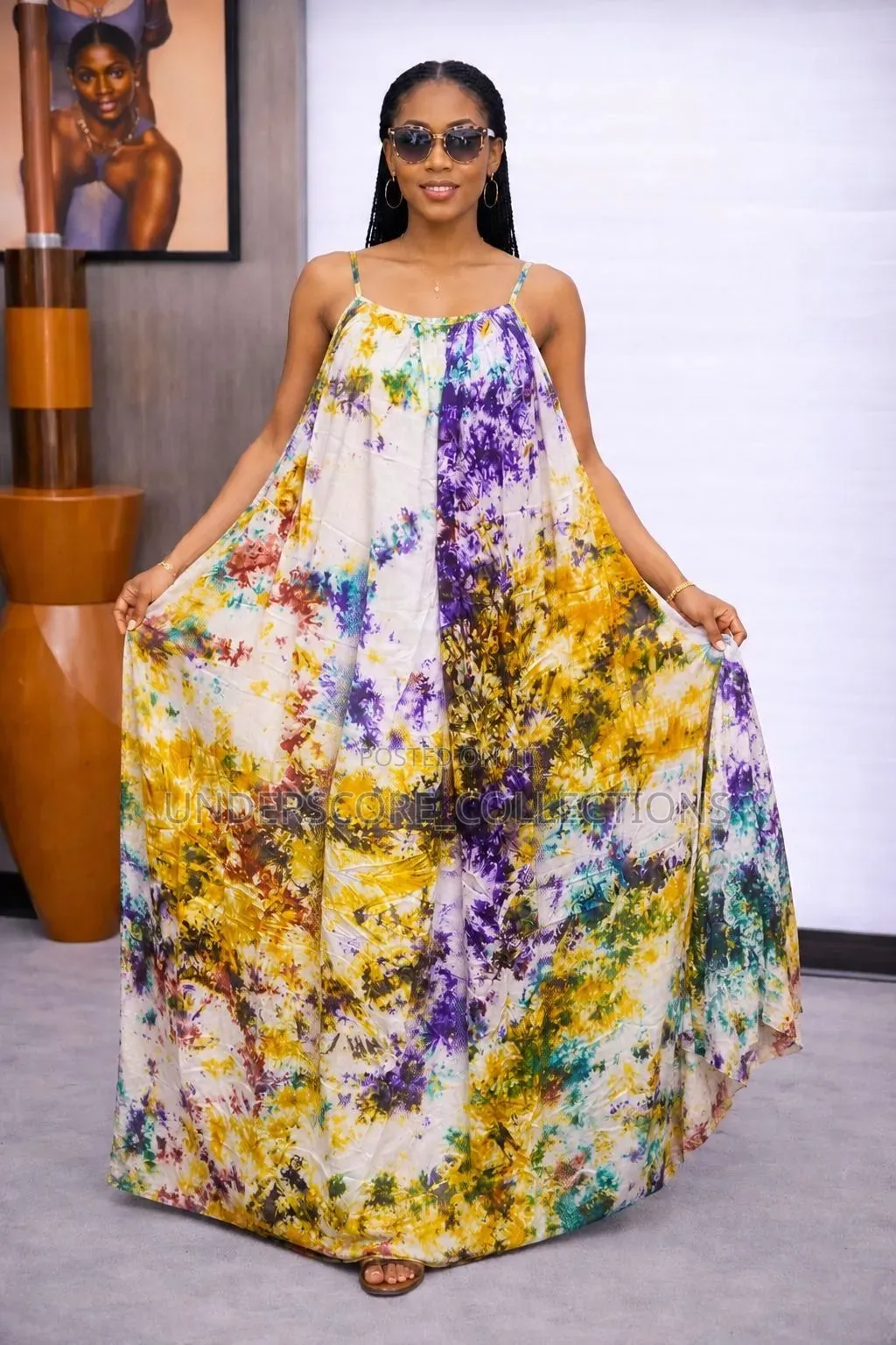 Ladies Maxi Free Size Cotton Dresses With Mtandio