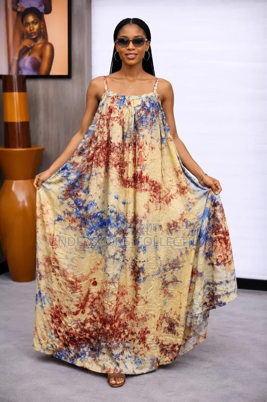 Ladies Maxi Free Size Cotton Dresses With Mtandio