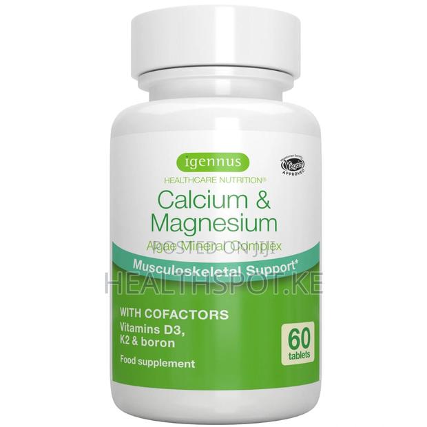 Igennus Algae Calcium Magnesium + D3 Boron | 60 Tabs | Uk|Nairobi